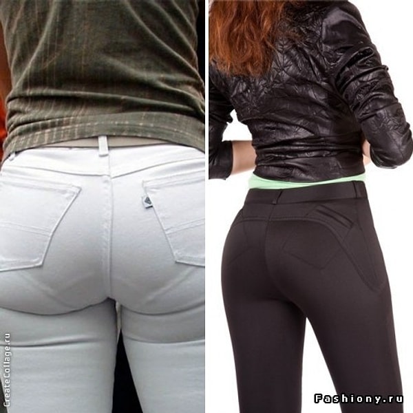 8. Ох уж эти швы, выделяющиеся под облегающими джинсами! Всегда делайте как справа и никогда - как слева!