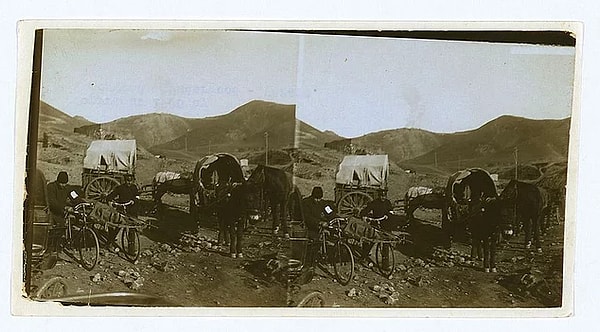 14. Велосипеды, которые использовались в 1905 в Русско-Японской войне для перевозки раненых