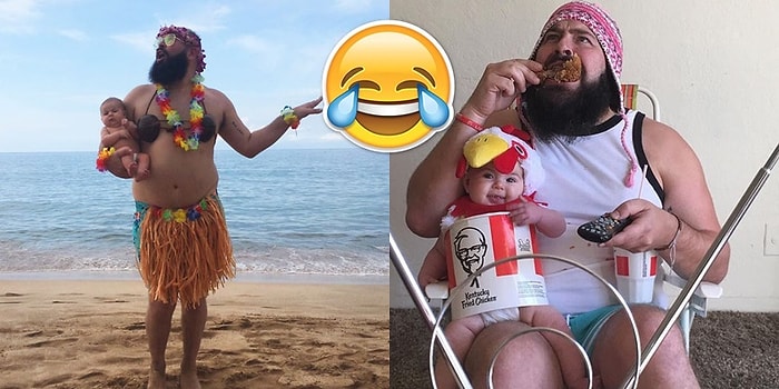 9 Aylık Kızını Kılıktan Kılığa Sokarak Fotoğraflarını Çeken Çatlak Babadan 12 Kare