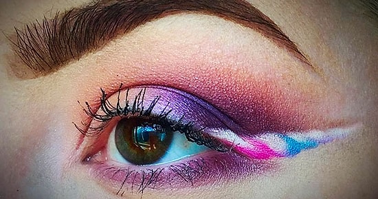 Новый тренд в макияже глаз: стрелки в виде рогов единорога