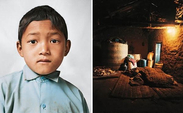 7. Bikram, 9 yaşında. Melamchi, Nepal.
