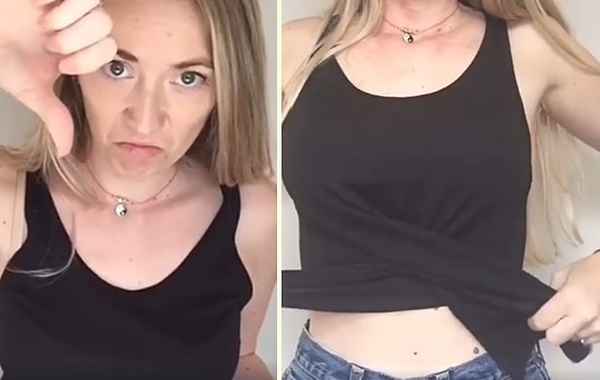 Sıradan Bir Tişörtü Basit Makas Darbeleriyle Mükemmel Bir Tasarıma Dönüştürün!