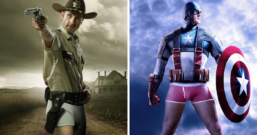 Вдохновившись "Днем без штанов", художники "убрали" со знаменитостей лишнюю одежду