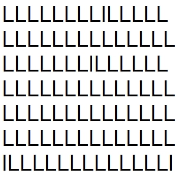 1. Скорее приступим! Сколько ''I'' вы видите на картинке?