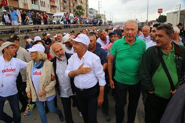 Adalet Yürüyüşü'de 20'nci günün son etabı Körfez'de sona erdi.