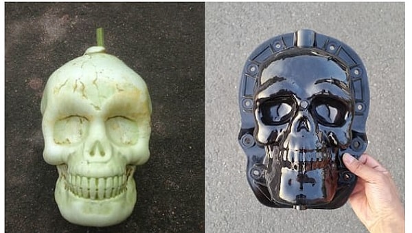 6. Компания также делает формочки в виде черепа, так что вы вполне можете вырастить тыкву-череп на Хэллоуин 🎃💀