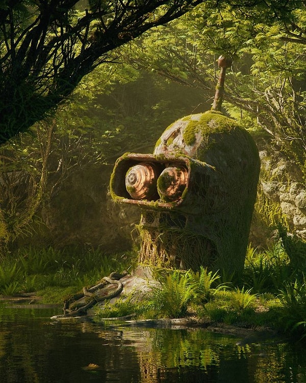 8. Заросший робот Бендер.