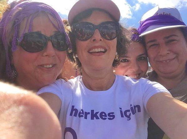 HDP Grup Başkanvekili Filiz Kerestecioğlu da kadın örgütleriyle beraber Adalet Yürüyüşü'ne katıldı.
