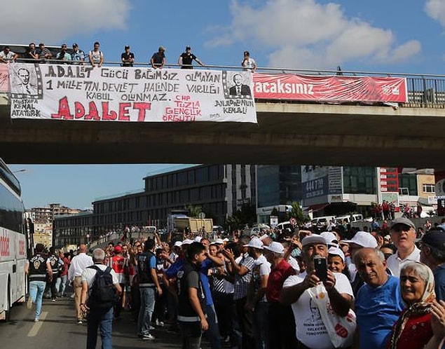 Yürüyüşün 24. gününden objektiflere yansıyan bazı kareler...