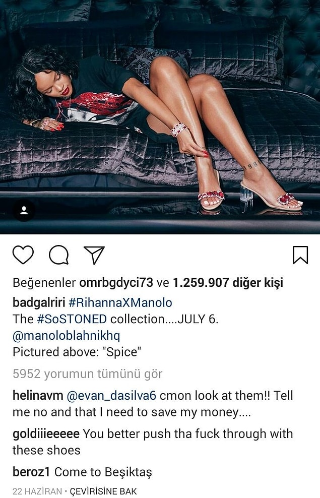 13. Sporcu, siyasetçi derken şarkıcı Rihanna da nasibini aldı.