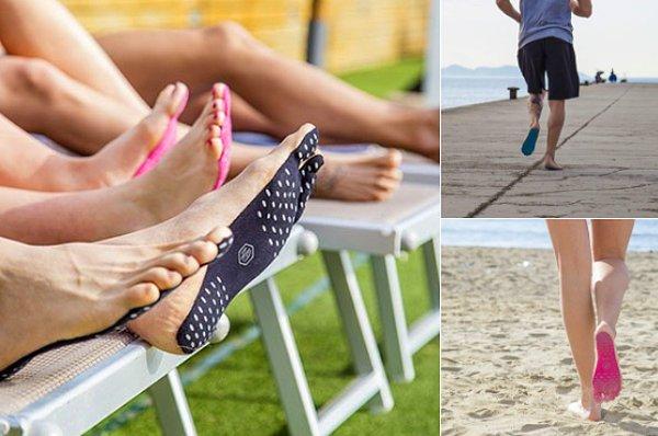 5. Kumsalda birçoğumuzun keşke olsa diyeceği bu görünmez ayakkabıları ya da tabanları tasarlayanlara bir alkış! 👏
