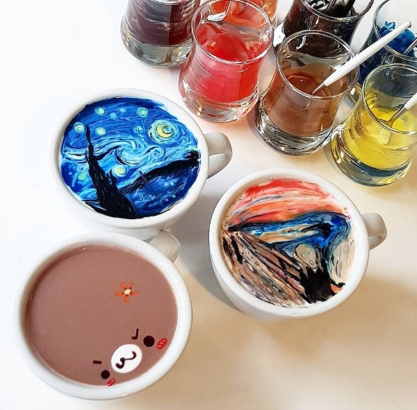 5. Свои рисунки в латте-арте корейский бариста называет Cremart