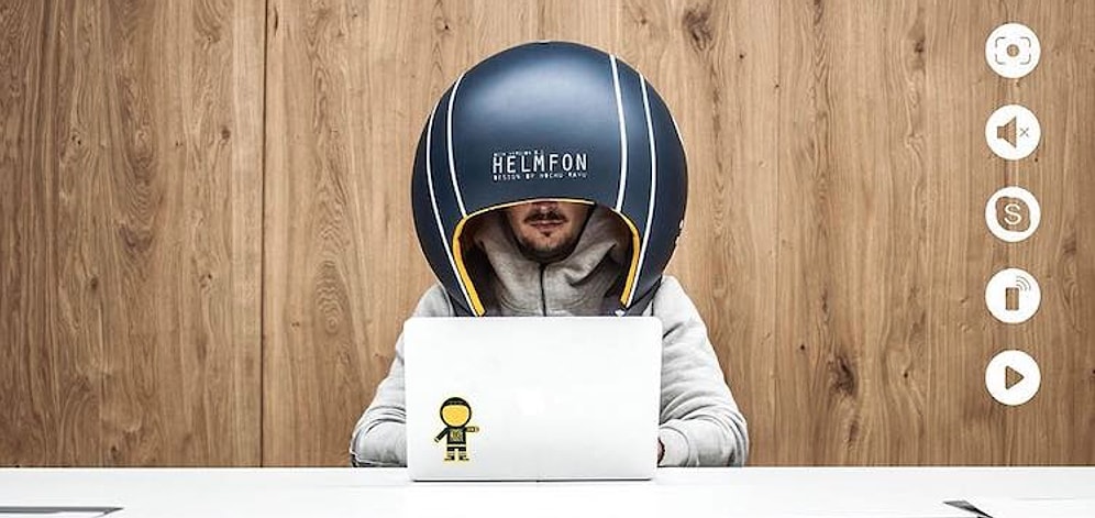 Не можете сконцентрироваться на рабочем месте? Удивительный шлем "Helmfon" блокирует шум и защищает личное пространство