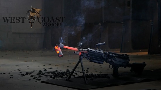 Makineli Tüfek Susturucusunun Erime Anı!