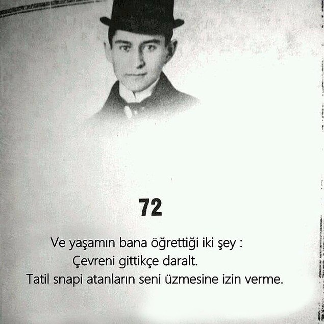10. Kafka böyle böyle karamsar oldu