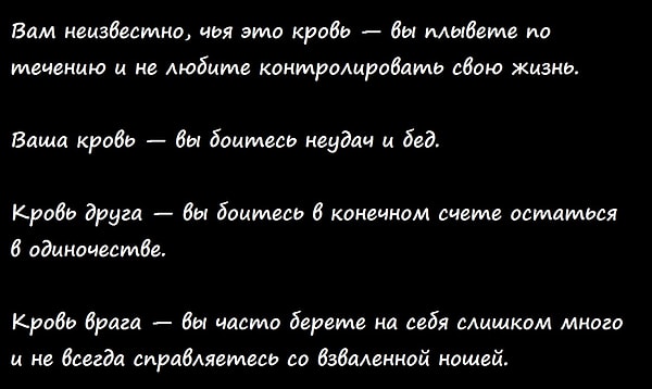 Узнать, что означает ваш ответ: