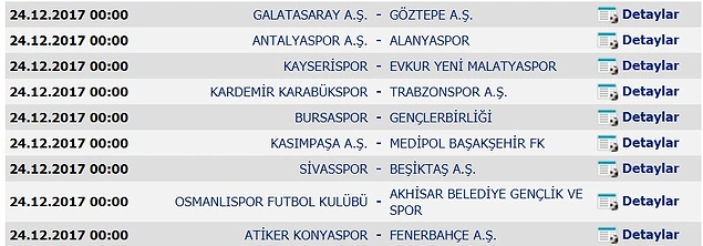 Galatasaray Fiksturu Kalan Maclari 2017 2018 Sezonu Gs Maclari