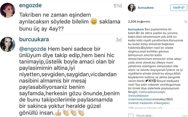 İşte o paylaşımı: