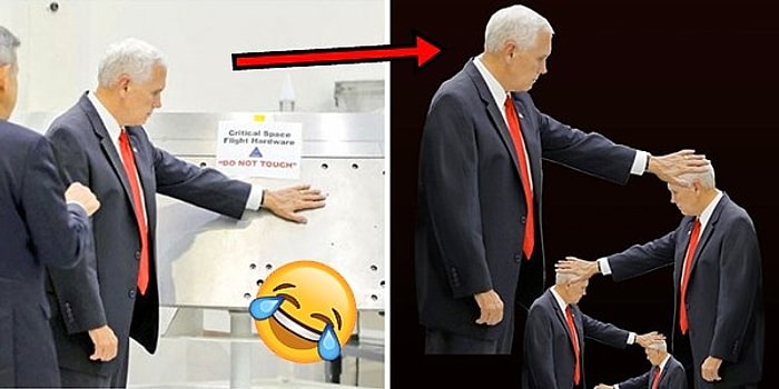 Mike Pence 'Dokunmayın' Yazan NASA Ekipmanına Fütursuzca Dokundu, İnternet Alemi Acımadı