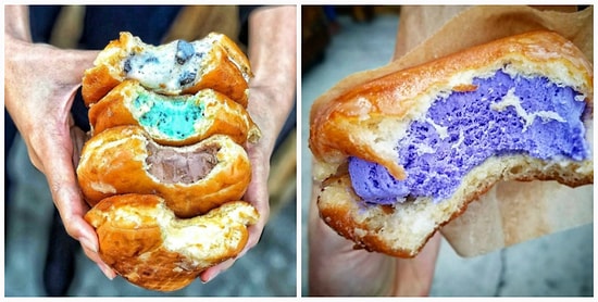 Божественный десерт, от которого текут слюнки: пончики с начинкой из мороженого