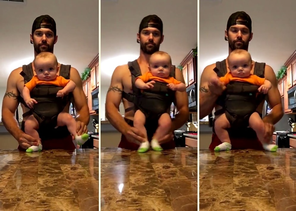 Çocuğuyla Vakit Geçiren Babanın İzlemelere Doyamayacağınız Eğlenceli Dans Gösterisi