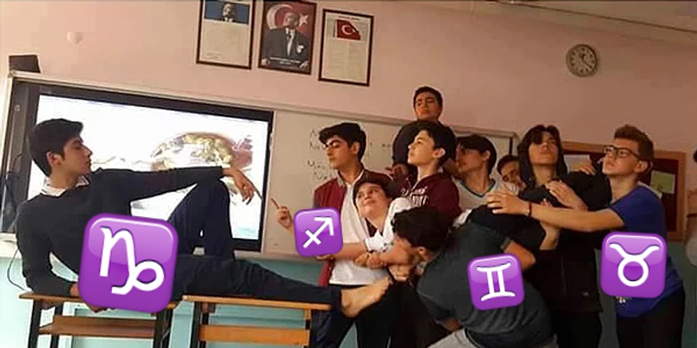 Astroloji Masalımız Devam Ediyor! Bir Lise Sınıfında Sıraları Dolduran 12 Burç