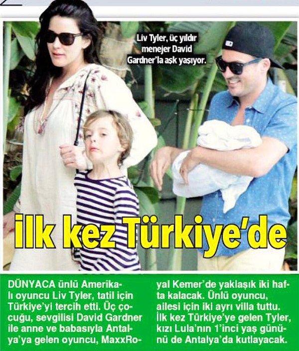 14. Dünyaca ünlü oyuncu Liv Tyler, aile boyu tatilleri için Türkiye'yi tercih etti!