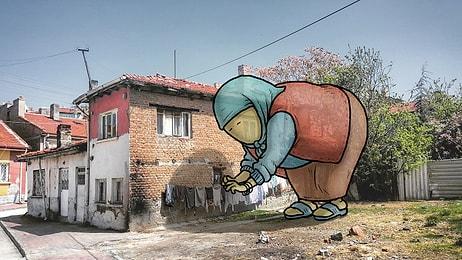 Eskişehir'i "Lilliputlar" Bastı! Sokakları Eğlenceli Karakterlerle Dolduran Sanatçıdan 18 Enfes Çizim
