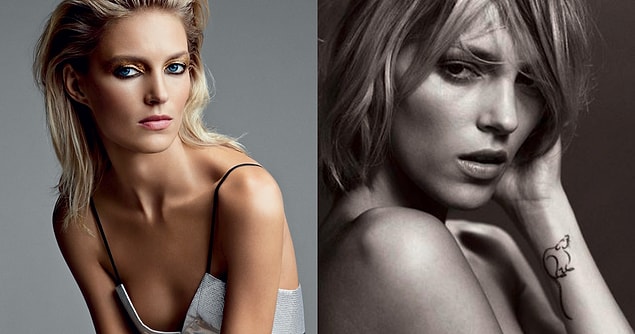 1. Anja Rubik ise yine fark yaratmayı başarmış, dövme tercihini çiçekten, kalpten, yıldızdan değil; fareden yana kullanmış! :)