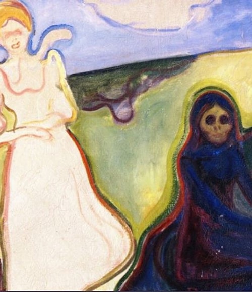 Sophia Loren ve Jayne Mansfield yemekte - "Manzarada İki Kadın" Edvard Munch, 1899