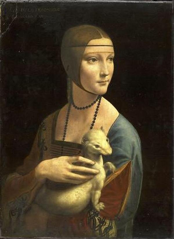 8. Paris Hilton ünlü köpeği ile - "Kakımlı Kadın (Cecilia Gallerani'nin portresi) Leonardo Da Vinci, 1490