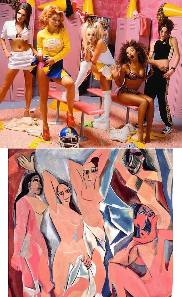 10. Spice Girls - "Avignonlu Kızlar" Pablo Picasso, 1907