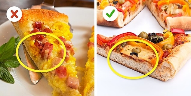 10. Pizza hamurunu üst malzemelerini koymadan önce 2-3 dakika pişirin.