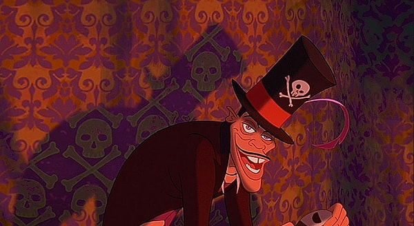 12. В "Принцессе и лягушке" узор на шторах в салоне Фасилье меняется под его тенью