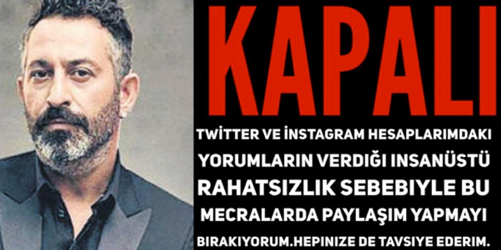 Gelen Yorumların Verdiği İnsanüstü Rahatsızlıktan Bunalan Cem Yılmaz'dan Veda Paylaşımı