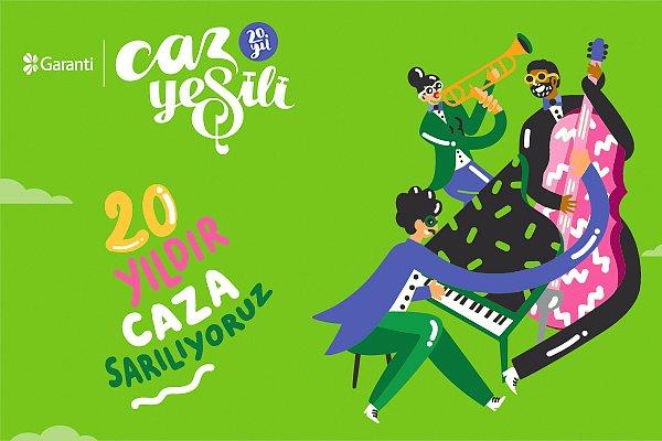 Garanti Caz Yeşili bu sene 20. yılını kutluyor! 20. yılımızda sizi de Caz Yeşili konserlerimize bekliyoruz!