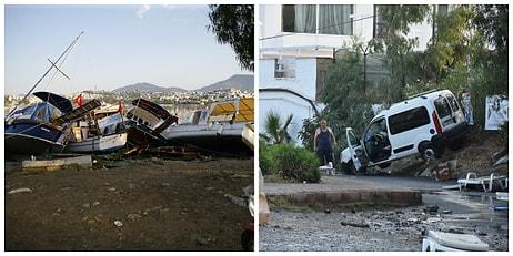 Sabah Ortaya Çıktı: 21 Fotoğraf ile Ege'de Meydana Gelen Depremin Yarattığı Tahribat