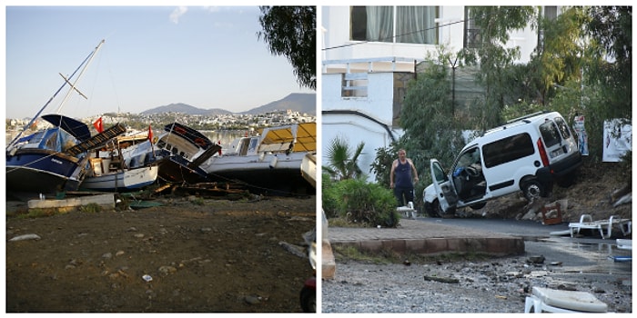 Sabah Ortaya Çıktı: 21 Fotoğraf ile Ege'de Meydana Gelen Depremin Yarattığı Tahribat