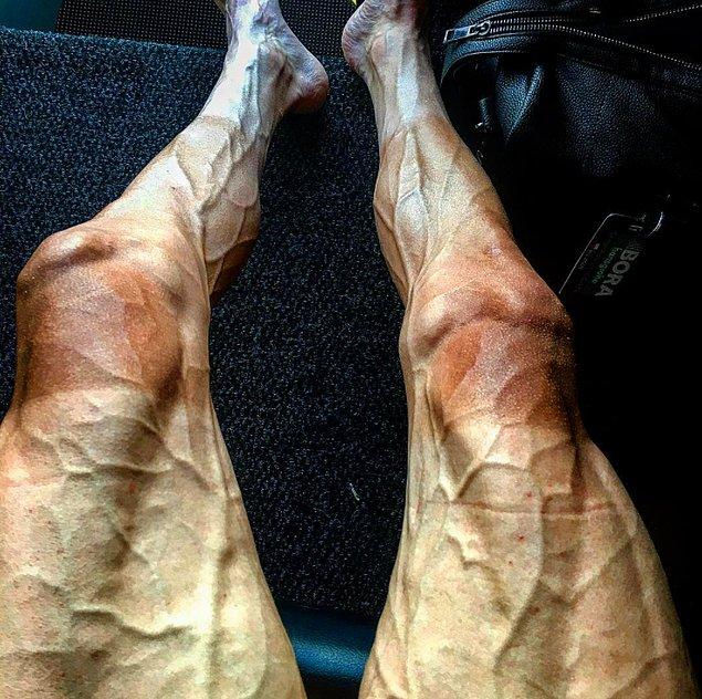 Polonyalı bir bisikletçinin bacaklarına ait bu fotoğraf tüm sosyal medyanın dikkatini çekti.