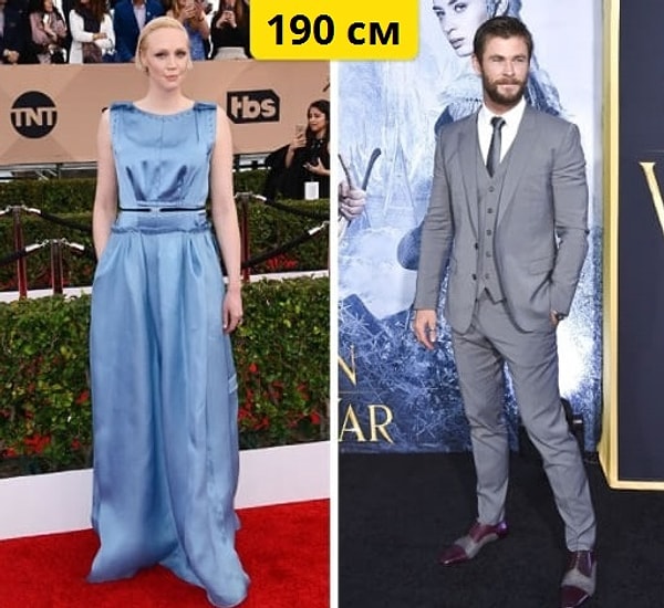 1. Гвендолин Кристи и Крис Хемсворт