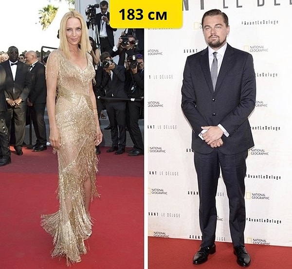 3. Ума Турман и Леонардо Ди Каприо