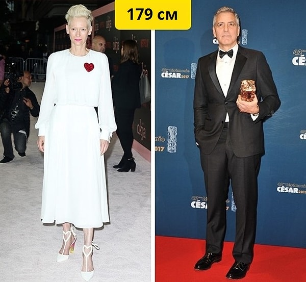 8. Тильда Суинтон и Джордж Клуни