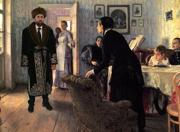 22. Картина Репина "Не ждали"