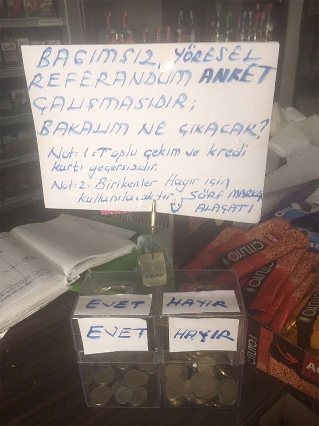 Bu arada Cafer Bey, geçtiğimiz referandum için kendi çapında bir kamuoyu yoklaması da yapmış. Fena zekice yalnız, tebrikler!