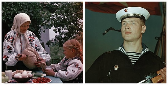 20 редких цветных фото повседневной жизни СССР в 1950-х