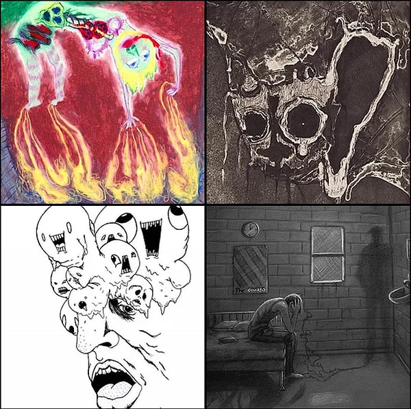 Вы почти достигли конца! По-вашему, какую из этих картин нарисовал здоровый человек, не больной шизофренией?