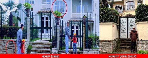 13. GARİP (1986) Kemal ile Fatoş'un aşçı olarak çalışmaya geldikleri ev, ne tesadüftür ki Fatoş'un gerçek babası Naci Akman'ın evidir.