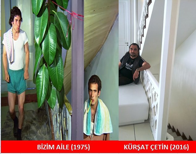 21. BİZİM AİLE (1975) Ahmet Arıman ve Cengiz Nezir'in tuvalet kavgasına başlamadan birkaç saniye öncesi: