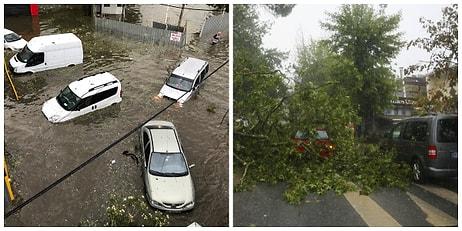 Çatılar Uçtu Araçlar Hasar Gördü! İstanbul Dolu, Yağmur ve Fırtınaya Teslim Oldu