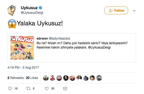 Tweet'e espri koymayı unutmuşlar.